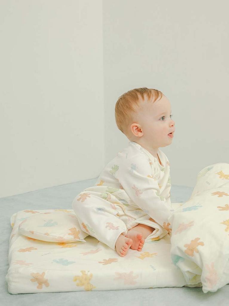 Gelato Pique Sleep BABY Plush Print Duvet Cover (PSGG259041) White/White (F)