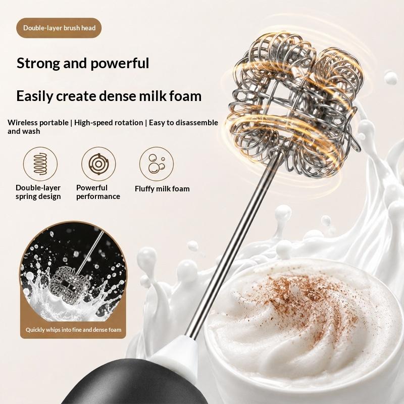 3-Speed Usb Rechargeable Electric Milk Frother Portable Handheld Mixer For Coffee Latte Cappuccino Miniature Small Mixer