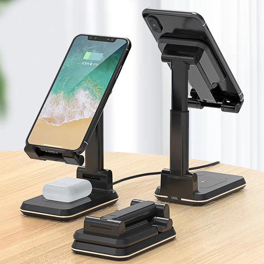 Fast Wireless Charger Bracket For iPad Mini iPhone X 8Plus XR 11 Pro XS Max Airpods 2 Pro Samsung S9 Note9 tablet Charging Stand