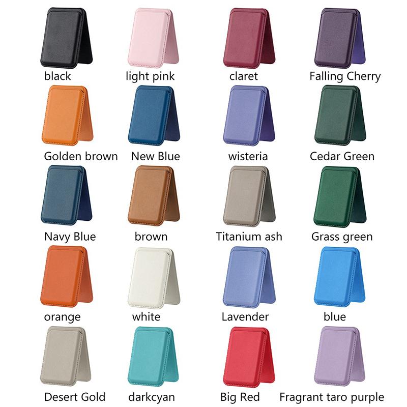 Magnetic For Magsafe Leather Wallet Card Holder For Iphone 16 15 14 13 Pro Max Hide Phone Stand Bank Id Card Holder Pocket Cover