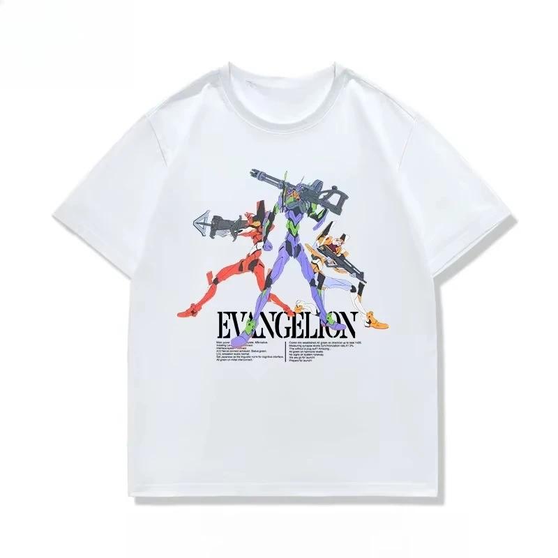 Neon Genesis Evangelion EVA Printed T-shirt Men's and Women's T-shirt pure cotton Clothing Boy and Girl Tee 2026 Harajuku Top