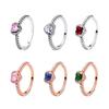 Authentic Copper Rings Ideal For Women Love Heart Engagement Wedding Stackable Crystals Ring Rose Gold Plated Luxury Jewellery Gift