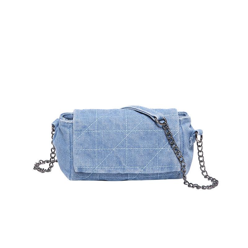 Kleine Umhängetaschen für Damen mit Denim-Kette, vielseitige Schultertasche, luxuriöse Mode-Taschen, hochwertige Taschen
