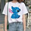 Funny Kawaii Shirt Disney Lilo Stitch Cartoon T Shirt Stitch Cute Manga T-shirt Y2k Graphic Tshirt Top Tee Clothes