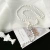 Elegant Adjustable Pearl Necklace - Versatile Light Luxury Jewelry for Women, Perfect for Autumn and Winter Sweaters.
