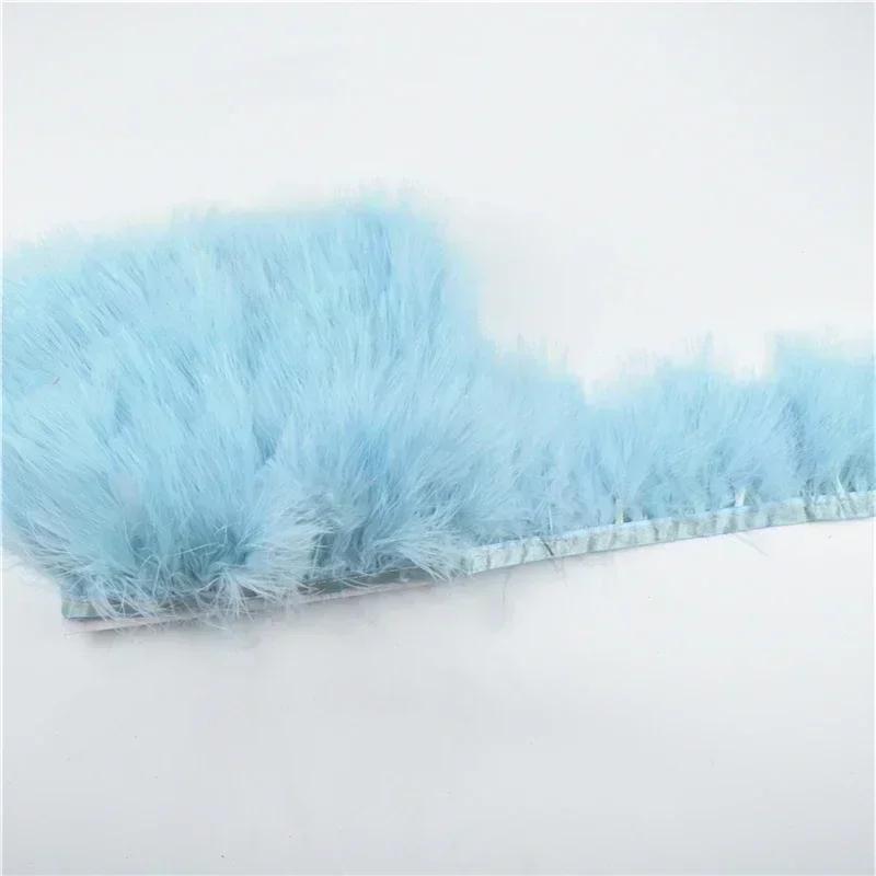 1Meter Marabou Feathers Tassel Fringe Trim Turkey Feather Tape Ribbon Clothes Sewing DIY Clothing Accessories Wedding Decoration