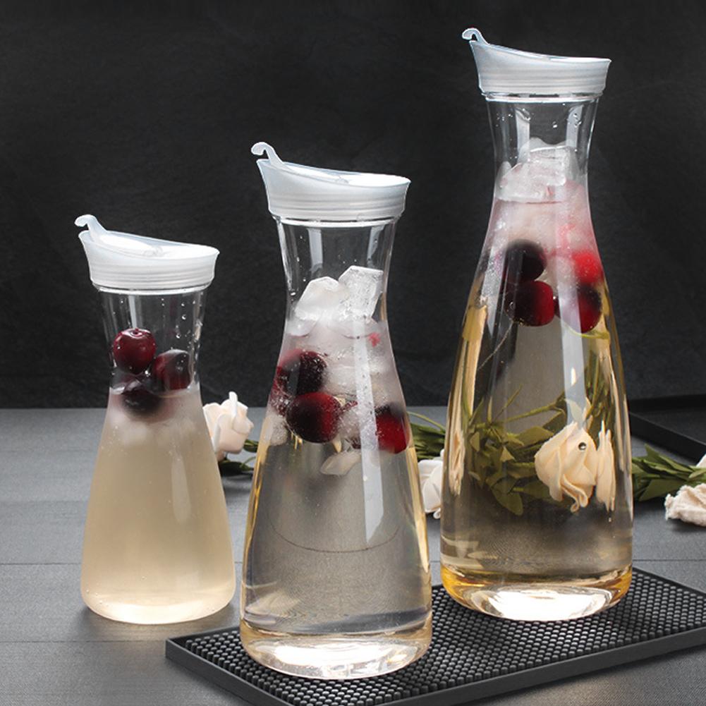 600ml/1600ml Plastic Water Jug Transparent Juice Tea Milk Large Capacity Bar Party Wine Beer Bottle Kitchen Drink Storage Pot