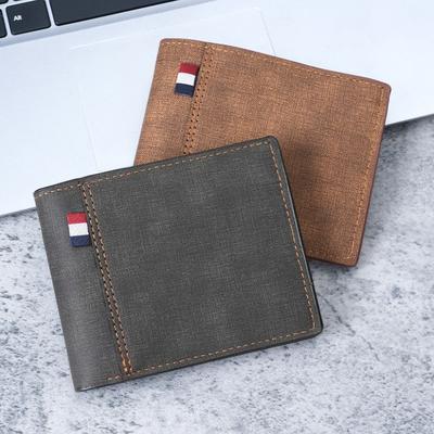 Carteiras Masculinas Curtas de Couro PU de Luxo Bolso com Zíper para Moedas Porta-Cartões Carteira Masculina Clutch Porta-Fotos Carteiras Masculinas
