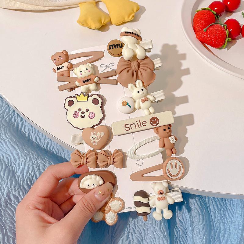 

2024 Красочные заколки-уточки для девочек - Милые заколки для боковых прядей и непослушных волос, Детские головные уборы