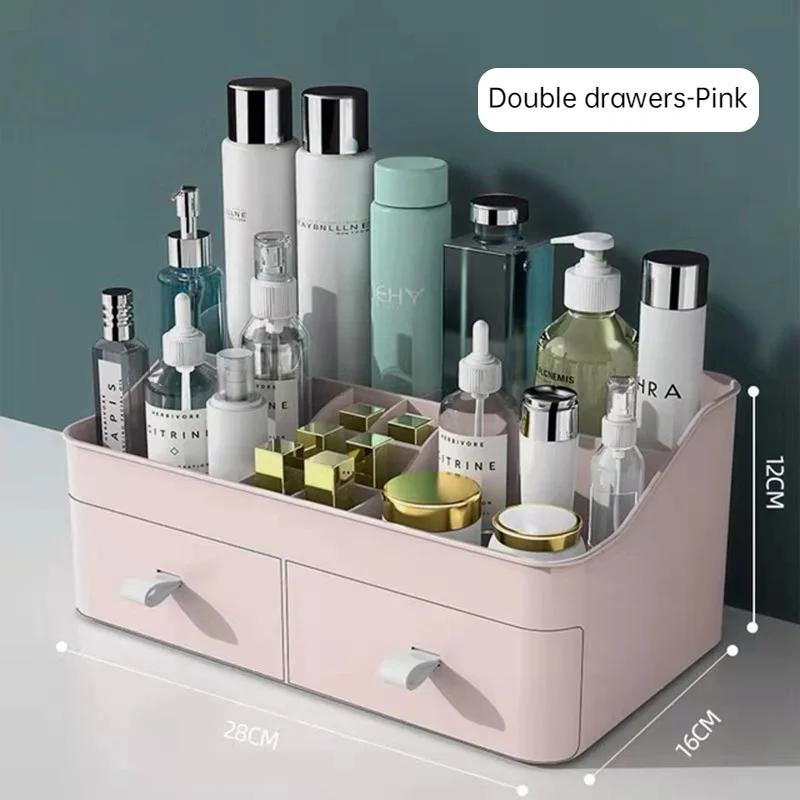 Make-up-Organizer mit großer Kapazität, Badezimmer-Make-up-Aufbewahrungsbox, Damen, Hautpflege, Frisiertisch, Kosmetik, Lippenstift, Beauty Case