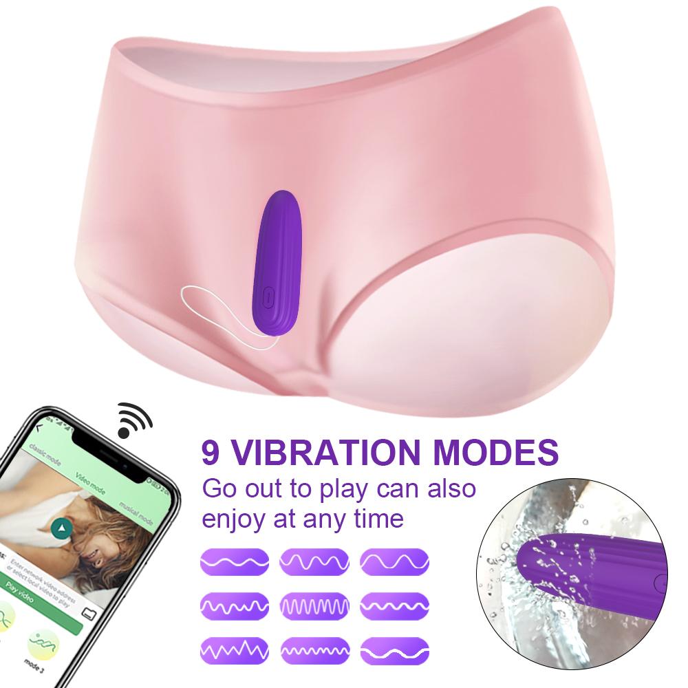 Aplikace Bluetooth Mini Bullet Vibrator pro ženy Clit Stimulator Bezdrátové dálkové kalhotky Vibrační Love Egg Ženská sexuální hračka pro dospělé 18