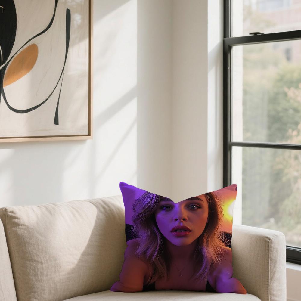 cushion cover For C-Chloe Sofa Moretz G-Grace Car Office Cafe Actor Soft And Comfortable Double-Sided Printing Pillow Cover