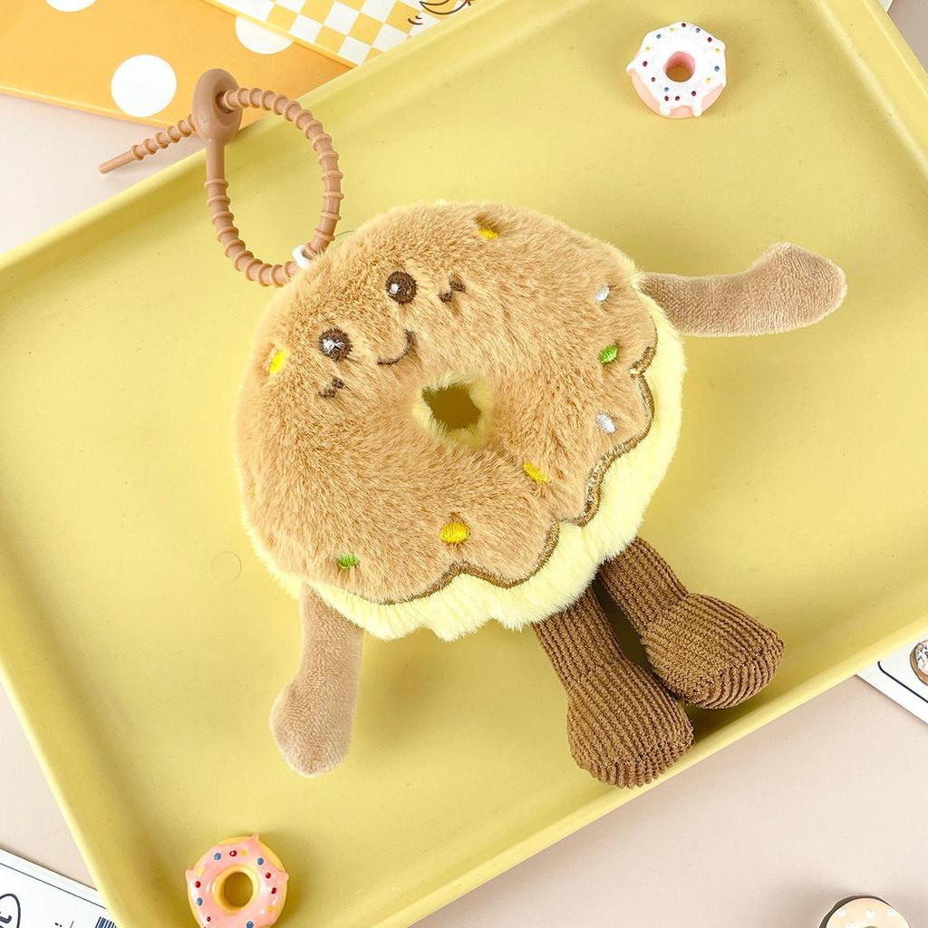 Sweet French Donut Plush Pendant: Cute Dessert Charm for Bags & Gifts