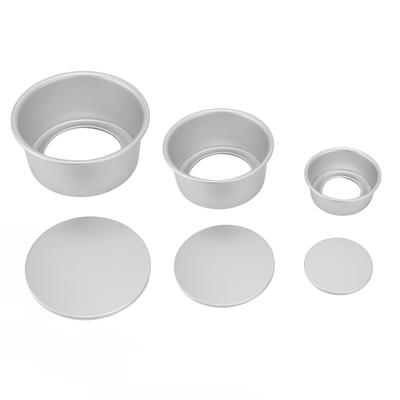 4 6 8 Inch Cake Pan Set Aluminum Alloy Bakeware Round Cake Pan for Baking Party Birthday Christmas