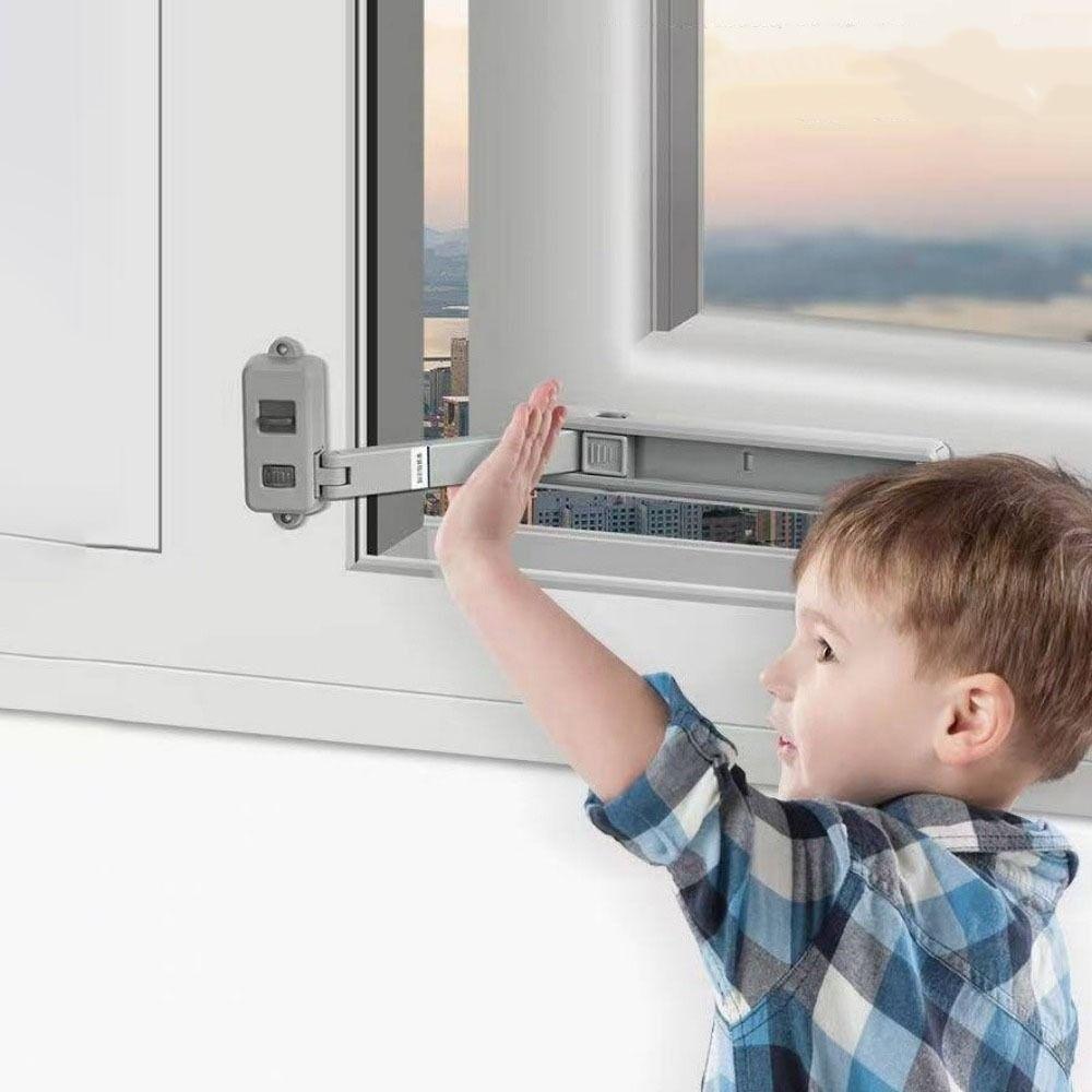 Plastic Door Window Limiter No Punching Window Safety Lock Window Restrictor Child Safety