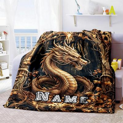 Fantasy Dragon Home Customize Your Name Customize Your Name Blankets Comfortable Soft Lightweight Allseason Multipurpose Customize Your Name Blanket