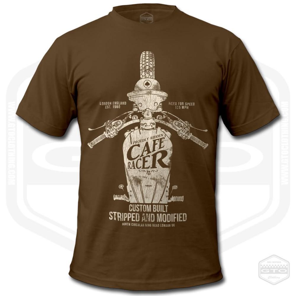 Men s Cafe Racer Proud Motorcycle Art T-Shirt Unisex T-Shirt M