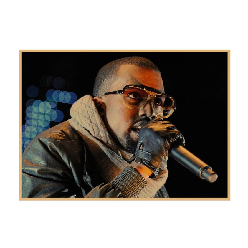 Kanye West Hip Hop Rapper Poster - Decorative Wall Art for Bar or Cafe (661)