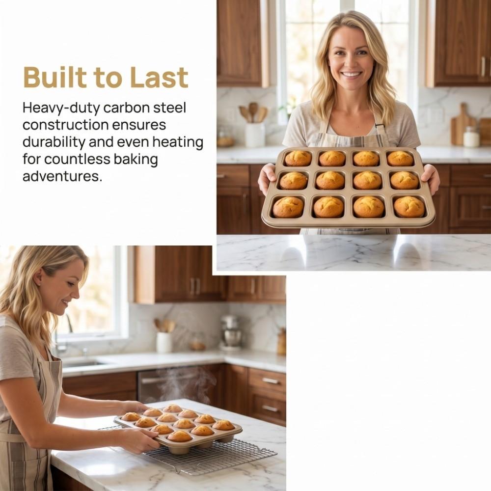 All Edges Square Brownie Baking Pan Non Stick Cupcake Bread Divider Mold  Oven Baking