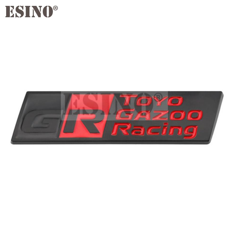 RE1Car Styling Gazoo Racing GR 3D Car Front Grill Zinc Alloy Badge Adhesive Metal Emblem Decal for Toyota Supra AE86 GT86 Corolla