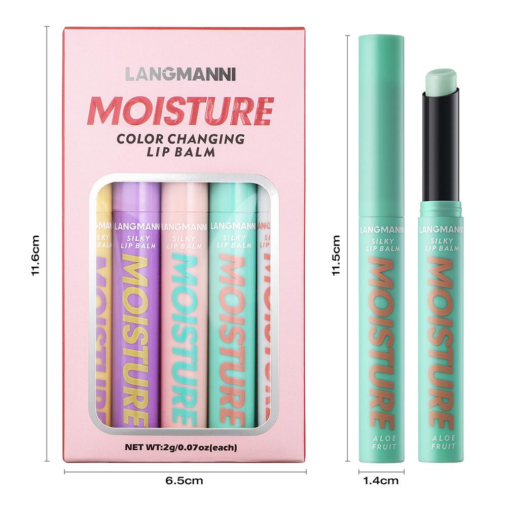 5 Fruit Lipstick Set Candy Color Changing Lip Balm Moisturizing Waterproof Lasting Warm Change Fruit Lipstick Set