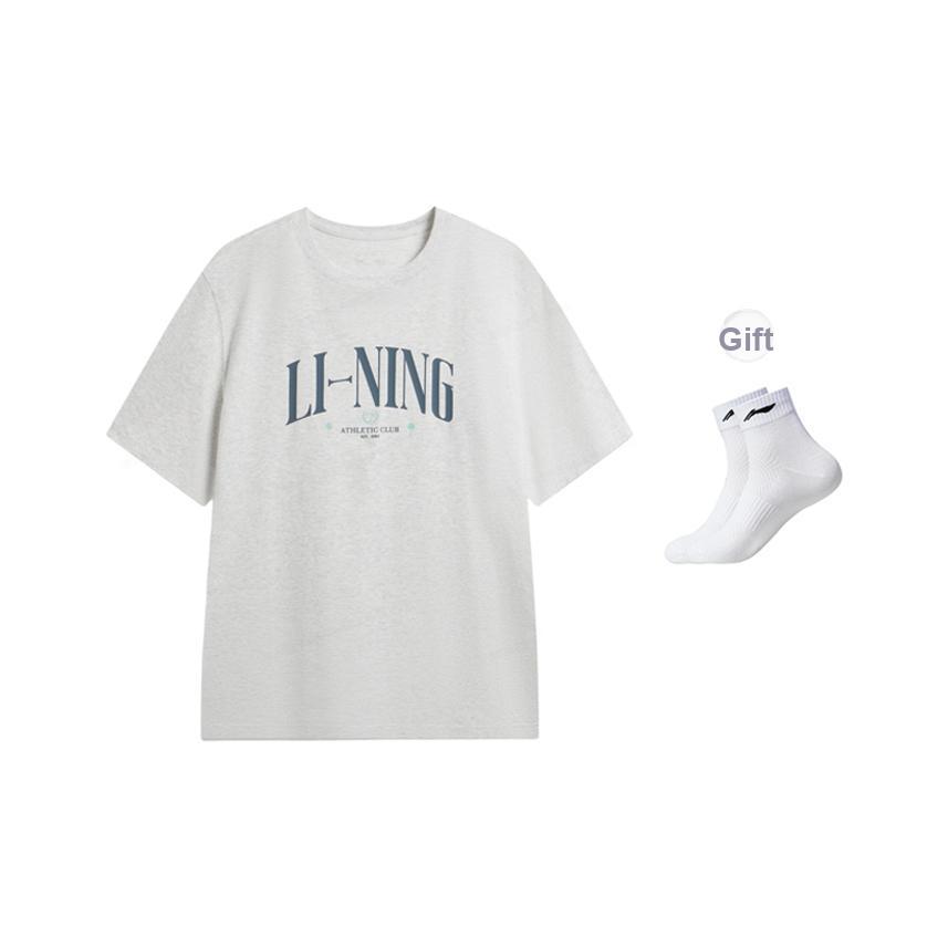 Li-Ning Quick-Dry Cool Round Neck Logo Stitching T-Shirt Men Tops AHSW277-2