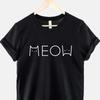 Meow Cat T Shirt Soft Cotton Lover Long Lasting Print Vintage Washed Stylish Streetwear Unisex Homme Slightly Fashion
