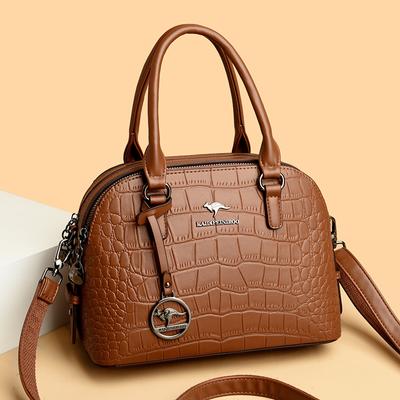 Women's Crossbody Bag  European and American Style  PU Leather  Crocodile Pattern  Shoulder Bag