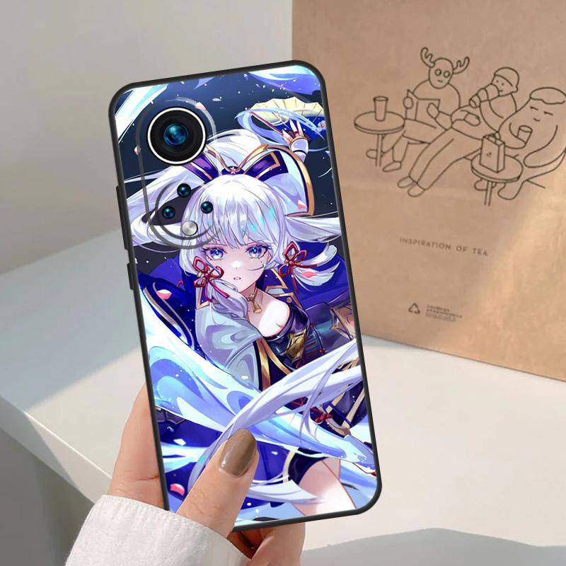 Genshin Impact Kamisato Ayaka For Huawei P20 P30 P40 P60 Pro P Smart Nova 9 5T Honor 70 90 50 Magic5 Lite X7a X9a X8a Case