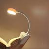1Pc Portable LED Clip-on Reading Light, Three Color Temperatures, Long Press To Adjust Brightness, White Shell