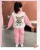 2025 Girls' Autumn/Winter Hoodie Set: Fleece-Lined Vest & Thickened Small Fragrance Style for Medium/Large Children