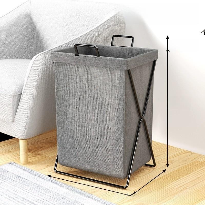 

Складная Портативная Корзина для Белья Боковые Ручки Хранение в Общежитии Спальне Ванной серый