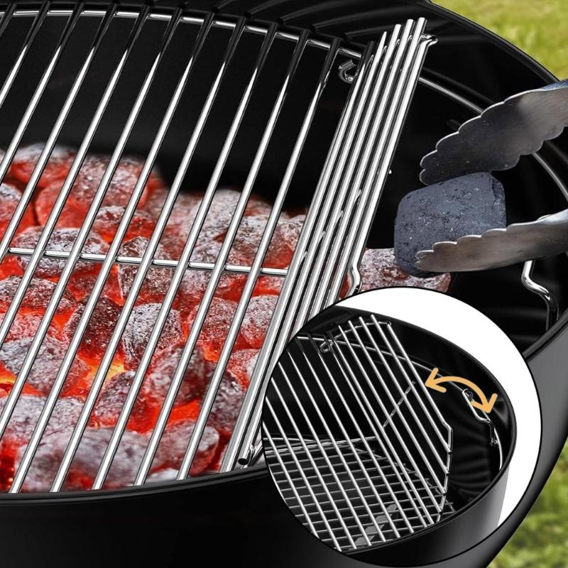 Grelha de Churrasco para Exterior Resistente Fácil de Limpar de Arame para Acampamento Tailgating Reuniões Familiares