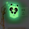 Red Panda Sleep Glow-In-The-Dark Switch Wall Stickers Bedroom Living Room Decoration Self-Adhesive Wall Stickers