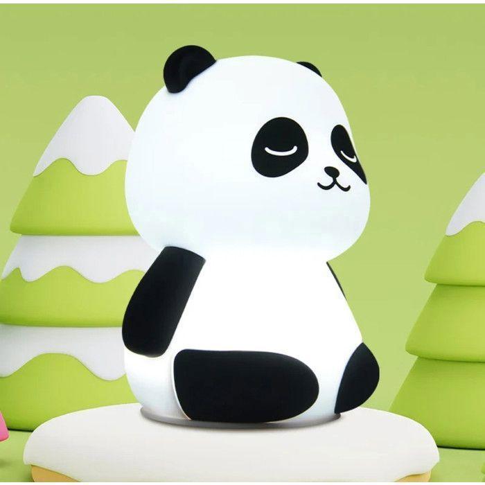Veilleuse Panda lampe LED en silicone portable lumière multicolore avec télécommande luminosité et couleur réglables Cadeau