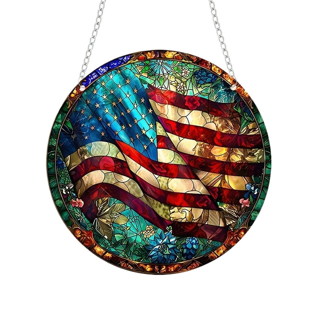 2D Flat Freestanding Acrylic Disc, Home Wall Decoration, Porch Ornament, Chain Pendant.