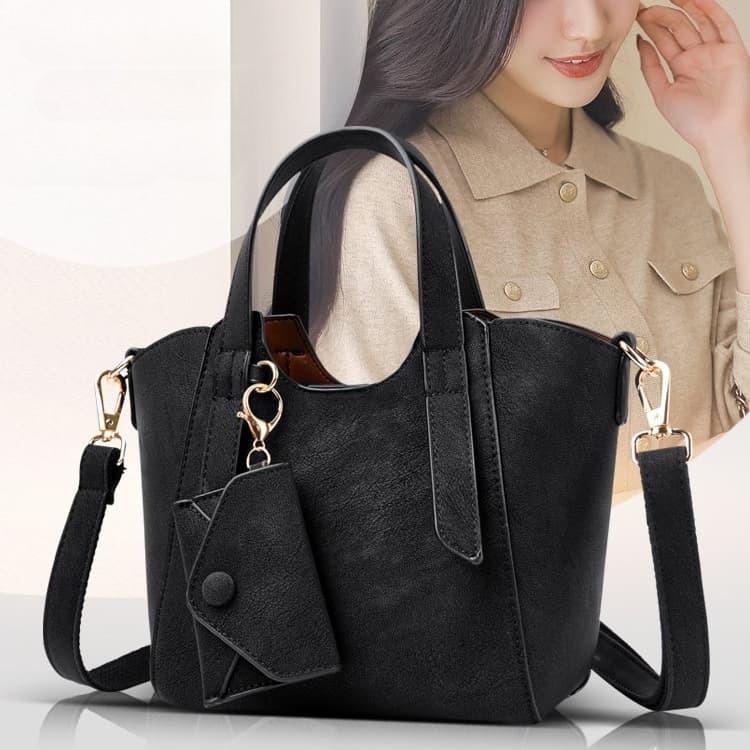 Retro large capacity portable messenger women's bag