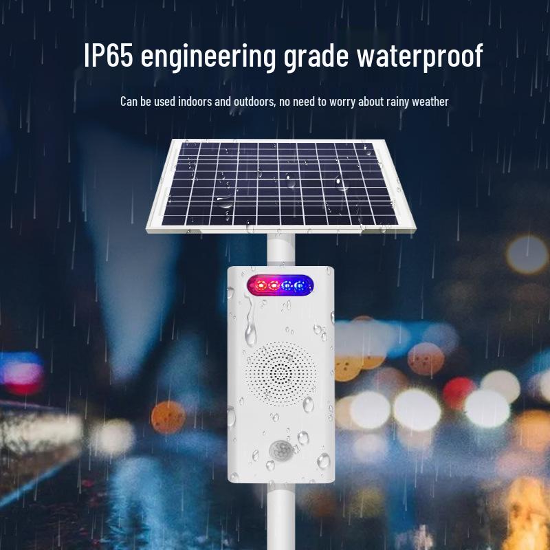 Solar-Powered Motion Sensor Speaker for Fire Prevention and Alerts