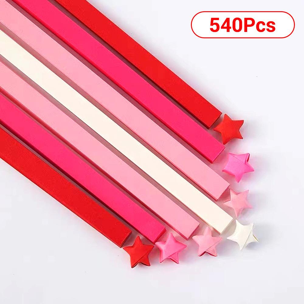 2023 Origami Sterren Papierstroken27Kleuren Vouwpapier Kleurrijk Dubbelzijdig Geluksster Origami DIY Handwerk Maak Huisdecoratie