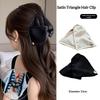 1Pcs Women'S French Luxury Shark Clip French Fabric Shell Triangle Hair Clips Hair Accessories