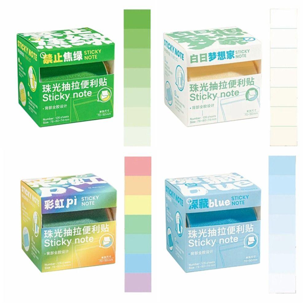 126Sheets Aesthetic Stationery Pull-Out Label Stickers Sticky Notes  School Office