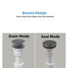 Stainless Steel Basin Drain Set With Push Up Design Anti Scent Wall Mounted Tube Basin Installation For Bathroom Kitchen Access
