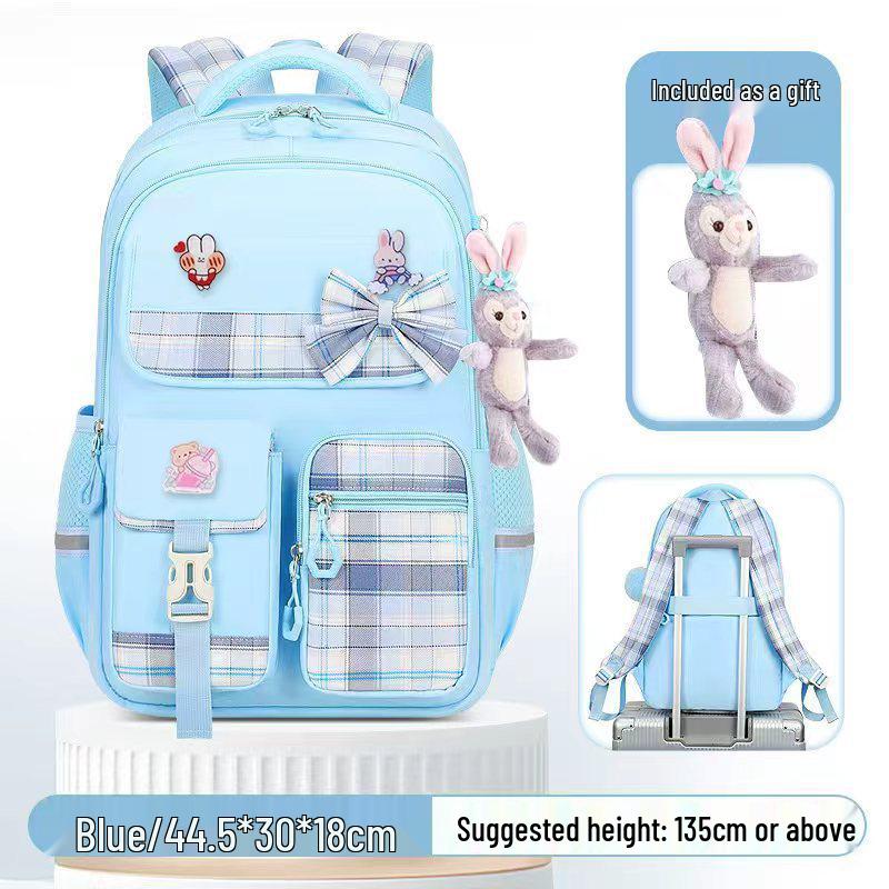 2025 High-Capacity, Dirt-Resistant Schoolbag: Lightweight Trolley Backpack for Middle/College Students