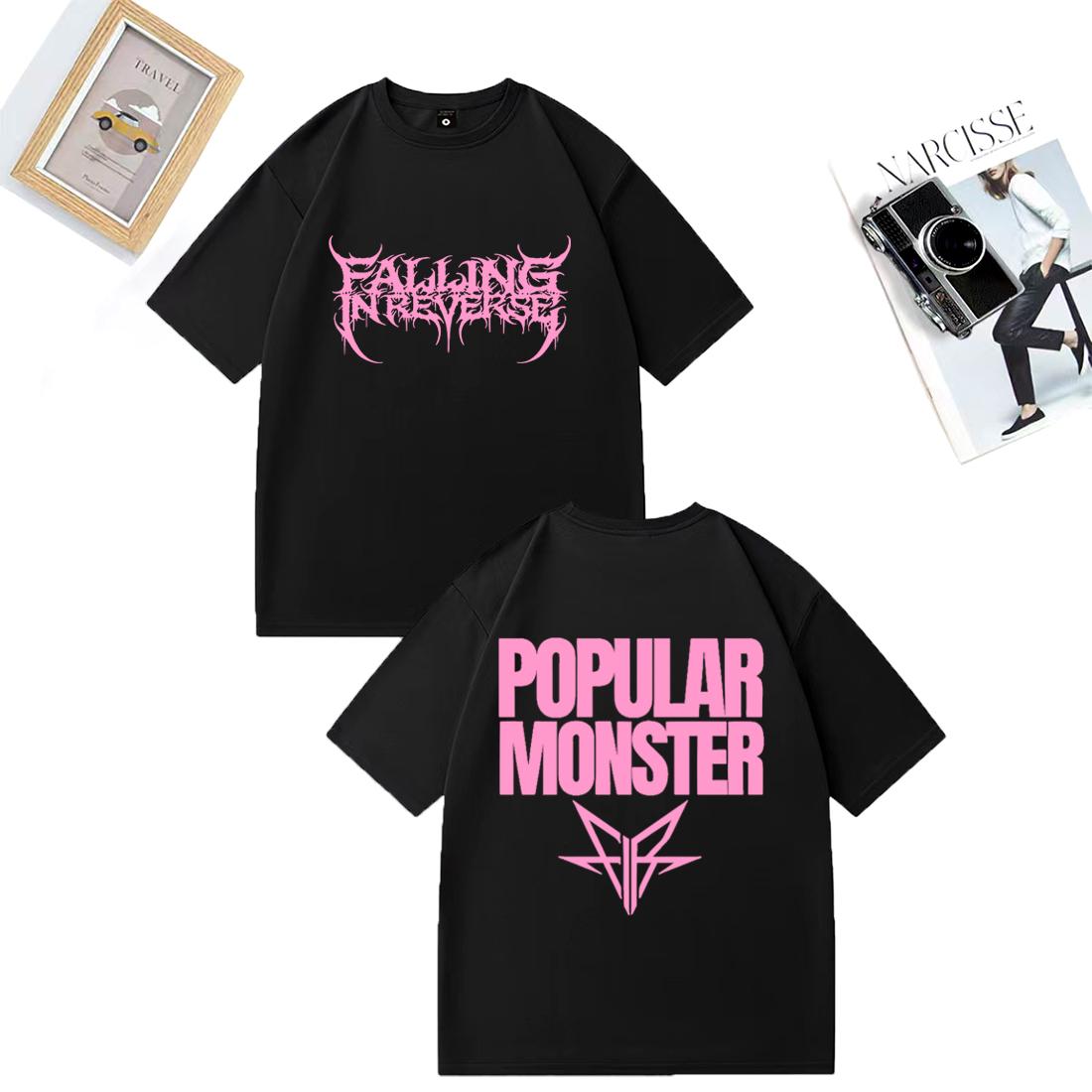 

Rock Band Falling in Reverse Album Graphics T Shirt Men Women Casual Hip Hop Streetwear Oversized Short Sleeve Unisex Tee M чёрный