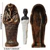 Ancient Egyptian Egypt Coffin With Mummy Figurine Resin Craft Art Decor CollectibleHome Decor Miniature Craft Collectibles