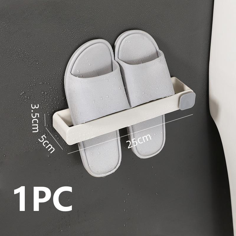 Bathroom Slippers Rack Wall Mounted Shoe Organizer Rack Shoes Storage Holder Towel Rack Bathroom Storage Organizer