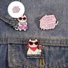 Funny Cartoon Cats Pin Elegant Metal Brooch For Jackets Backpacks And Caps Handmade Lapel Badge Accessory