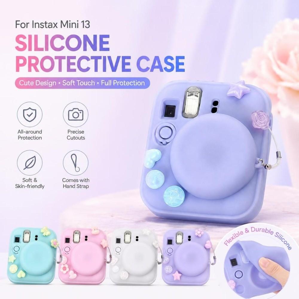 Soft Silicone Camera Case DIY Camera Case for Fujifilm Instax Mini 13 Daily Photography