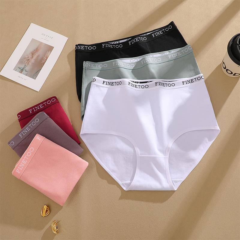 3 Pièces Slips en Coton Sans Coutures pour Femmes Culottes Grandes Tailles pour Femmes Sous-vêtements Respirants Lingerie Douce Taille Haute pour Femmes S-XXL