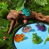 10Pcs Luminous Mini Resin Frogs Figurines, Glow In The Dark Frog Animals Tiny For Diy Fairy Garden, Glass Container